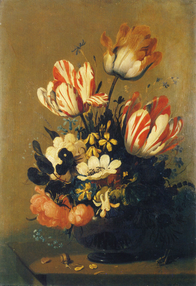 Hans Bollongier - A Vase of Flowers