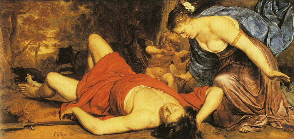Cornelis Holsteyn - Venus and Amor Mourning the Death of Adonis
