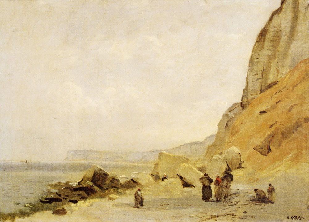 Jean Baptiste Camille Corot - Chalk Cliffs at Yport