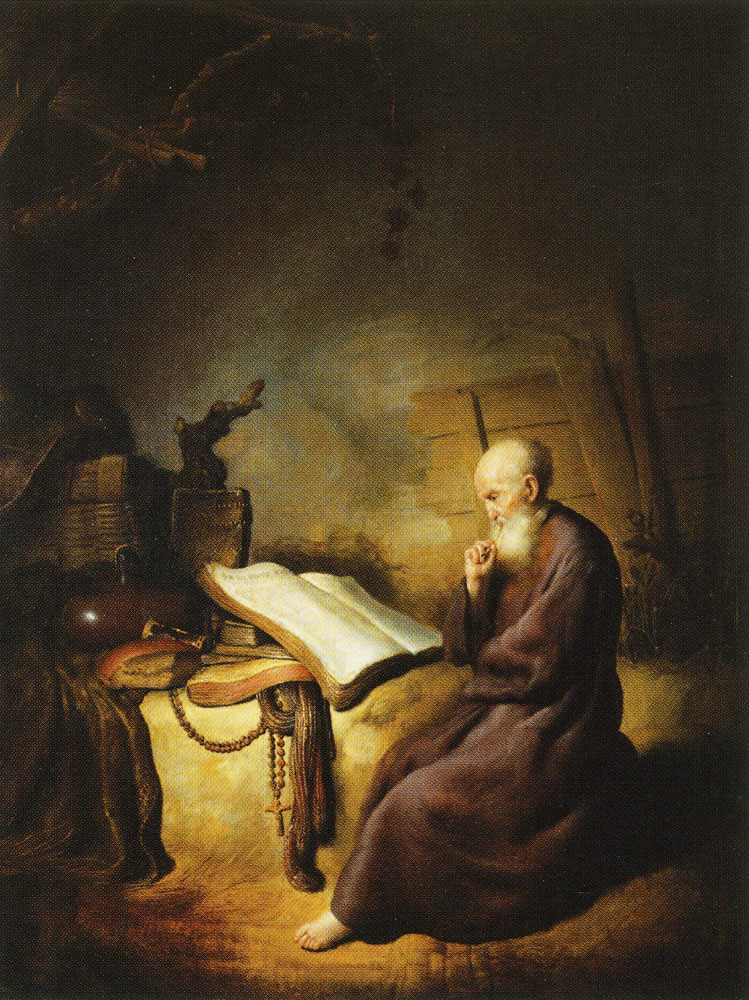 Follower of Gerard Dou - St. Jerome in the Wilderness