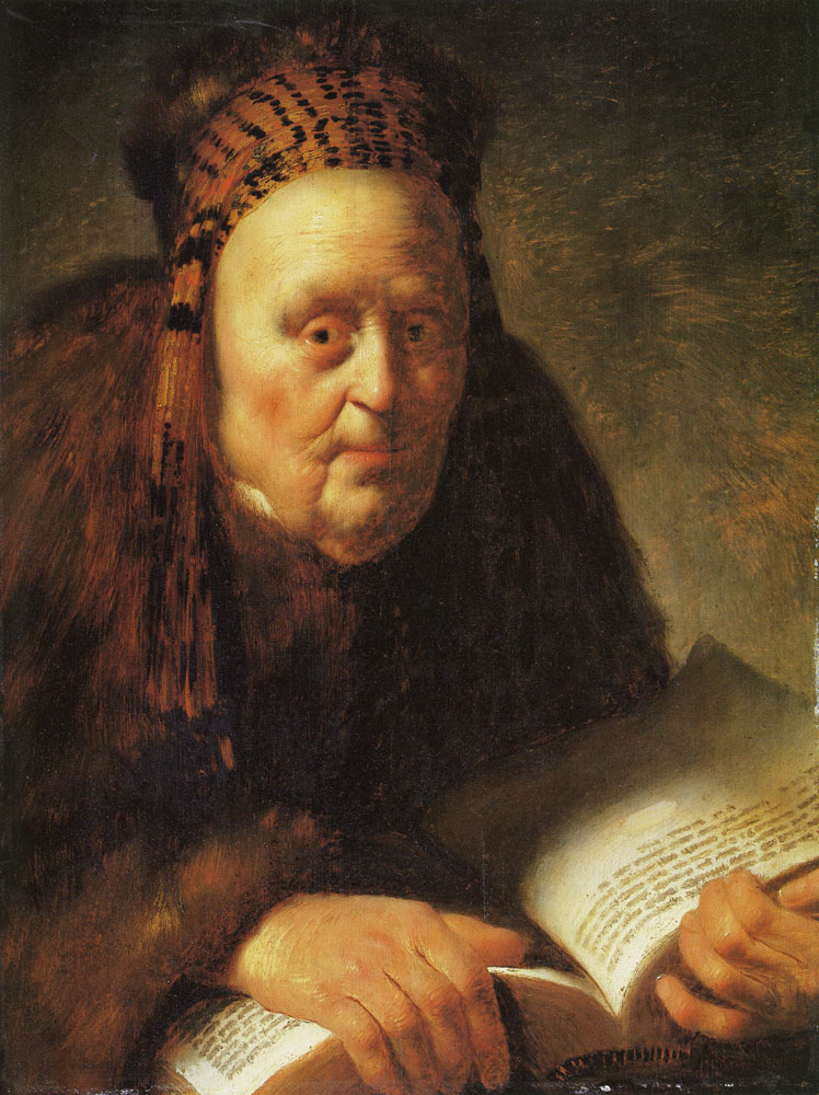 Isaac de Jouderville - Old Woman with a Book