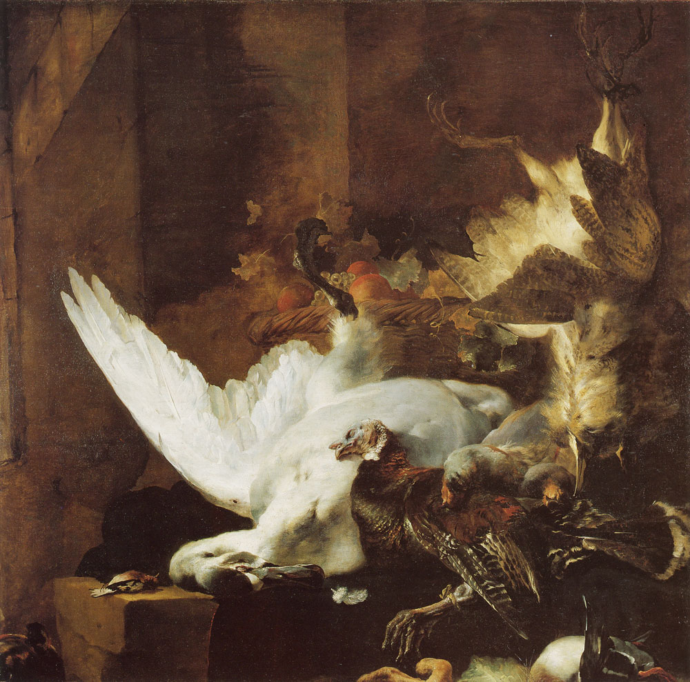 Jan Baptist Weenix - Dead Swan and Other Birds