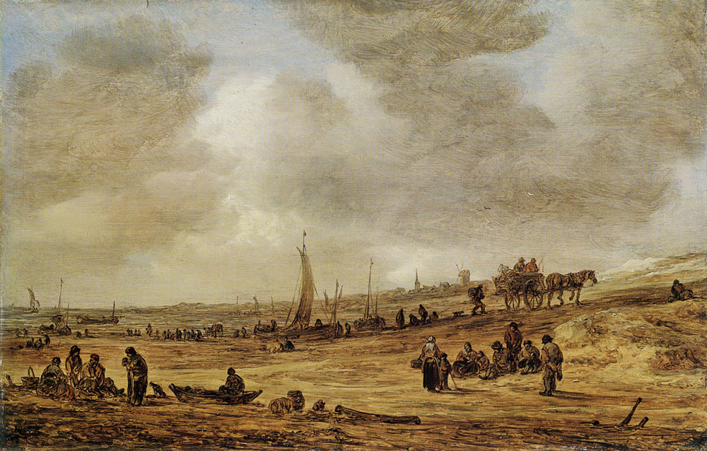 Jan van Goyen - A Beach with Fishing Boats