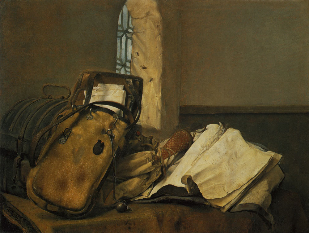 Paulus Bor - Travel Pouch and Documents on a Table