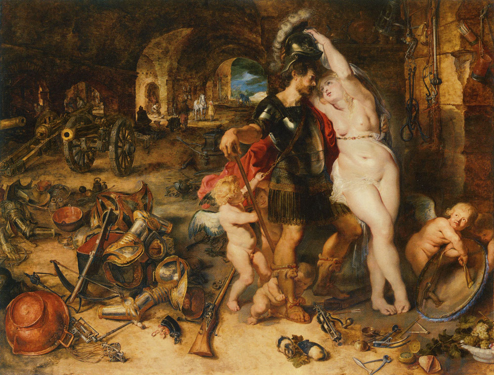 Peter Paul Rubens and Jan Brueghel the Elder - The Return from War: Mars Disarmed by Venus