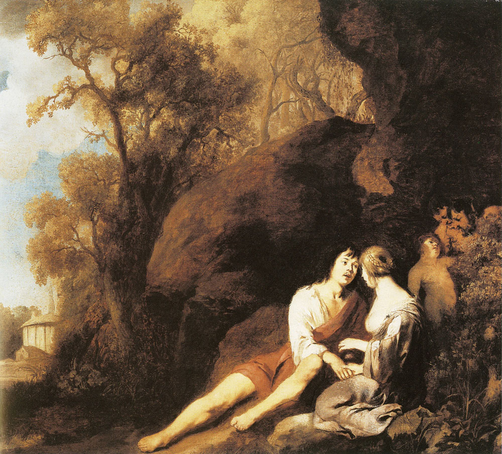 Pieter Lely - Amorous Couple in a Landscape