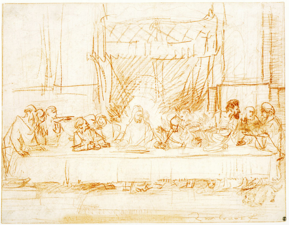 Rembrandt after Leonardo da Vinci - The Last Supper