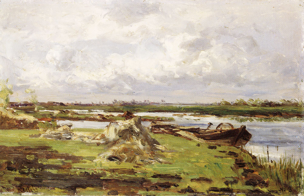 Willem Roelofs - Lakes near Kortenhoef