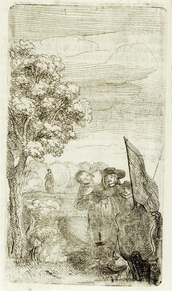 Samuel van Hoogstraten - Engraving from Schoone Roselijn