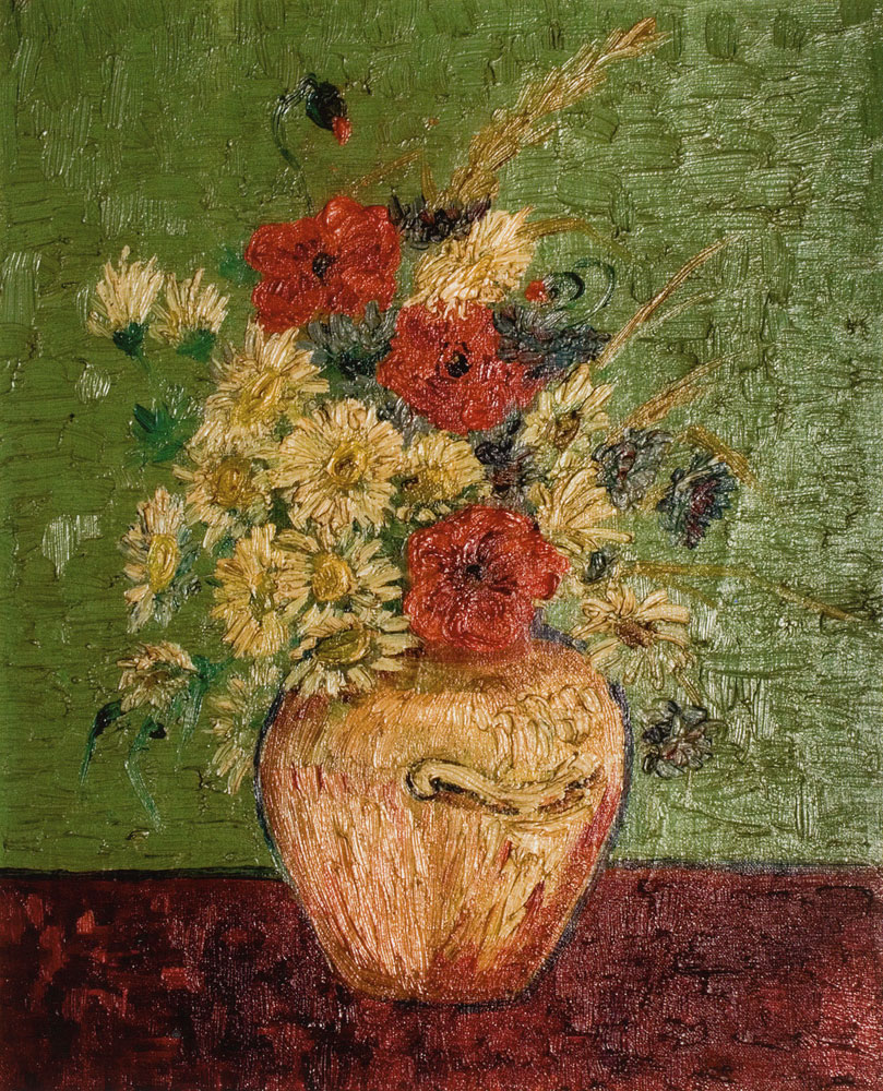 Unknown artist - Still Life with Daisies and Poppies
