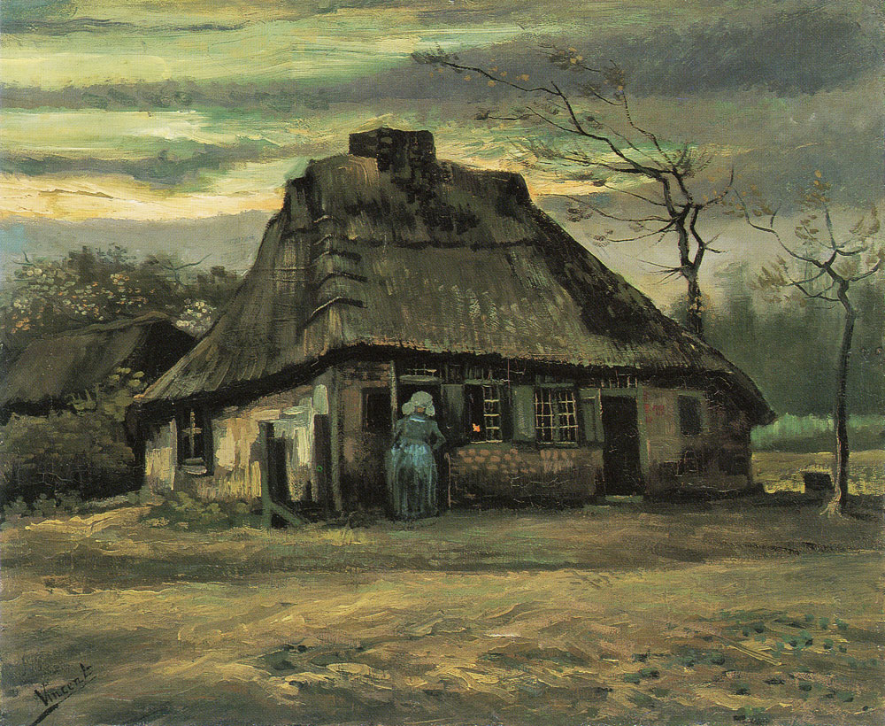 Vincent van Gogh - Cottage at Nightfall