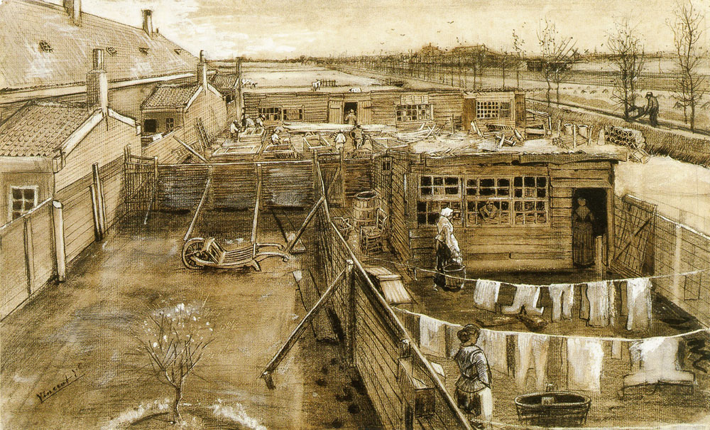 Vincent van Gogh - Carpenter's Yard and Laundry