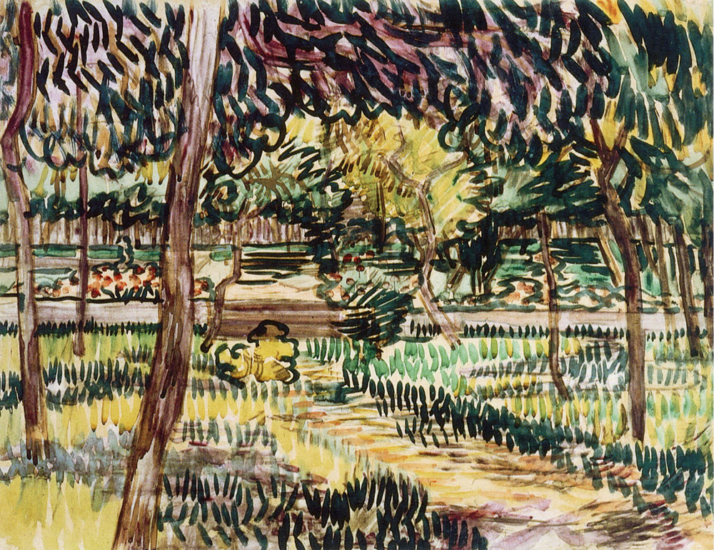 Vincent van Gogh - Trees in the Garden of the Asylum