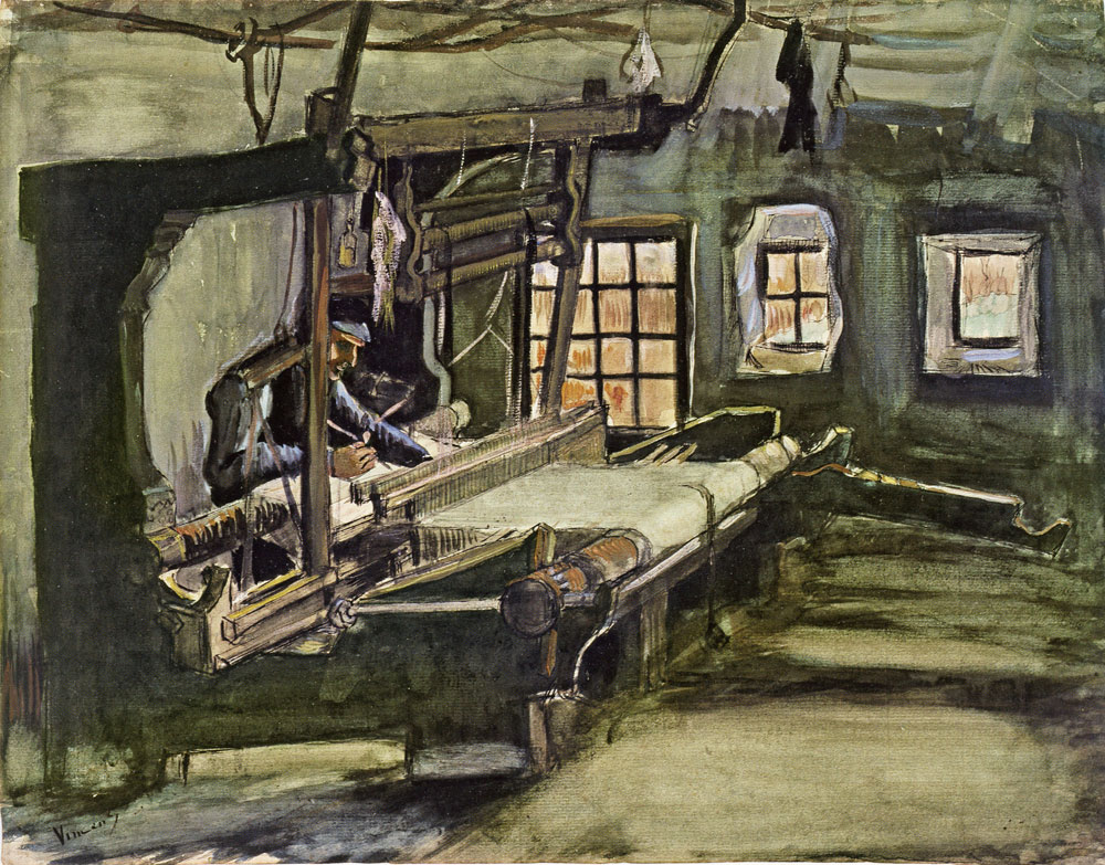 Vincent van Gogh - Weaver, Interior with Three Small Windows