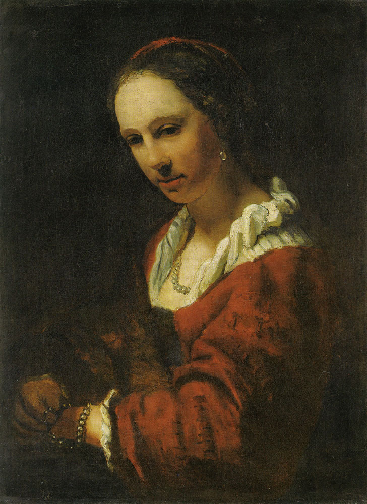 Copy after Willem Drost - Young Woman with a Pearl Necklace