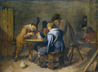 Adriaen Brouwer Inn with People Playing Dice
