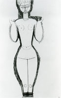 Amedeo Modigliani Female Nude, Frontal View