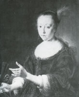 Gijsbert Sibilla Woman with a Hand Fan