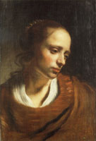 Attributed to Jan de Bray Head of a Young Woman