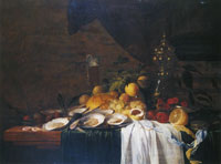 Jan Davidsz. de Heem Still Life with Fruit and Oysters