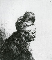 Jan Lievens Bust of an Old Man Wearing a Fur Cap Seen from the Side