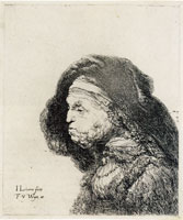 Jan Lievens Profile Head of an Old Woman, Facing Left