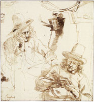 Jan Lievens Two Studies of a Man in a Hat
