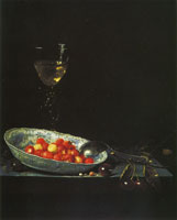 Jan Jansz. van de Velde III Still Life with Strawberries and Cherries