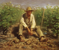 Jean François Millet Vineyard Labourer Resting