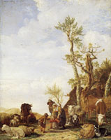 Paulus Potter Peasant Family with Cattle