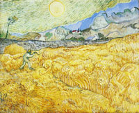 Vincent van Gogh Enclosed Field with Reaper at Sunrise