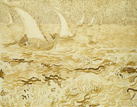 Vincent van Gogh Fishing Boats at Sea