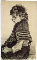 Vincent van Gogh Girl with Shawl, Half-Figure