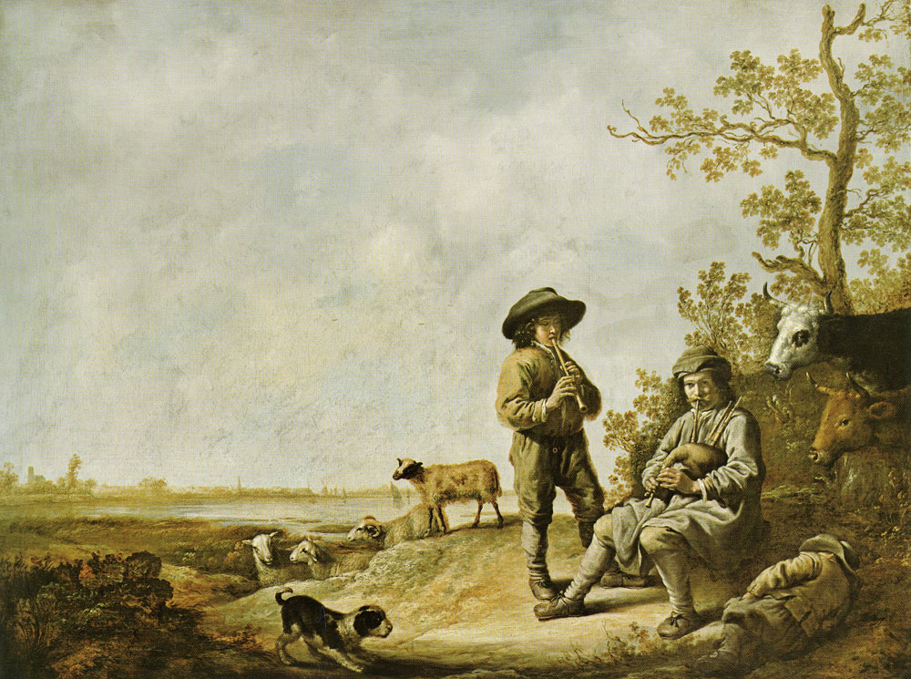 Aelbert Cuyp - Piping Shepherds