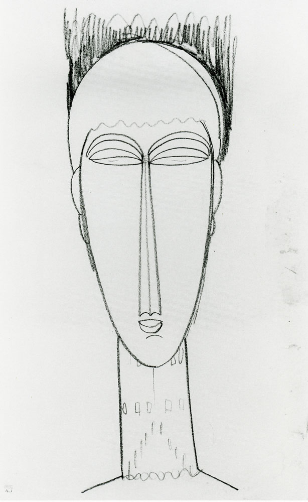 Amedeo Modigliani - Head, Full-Face