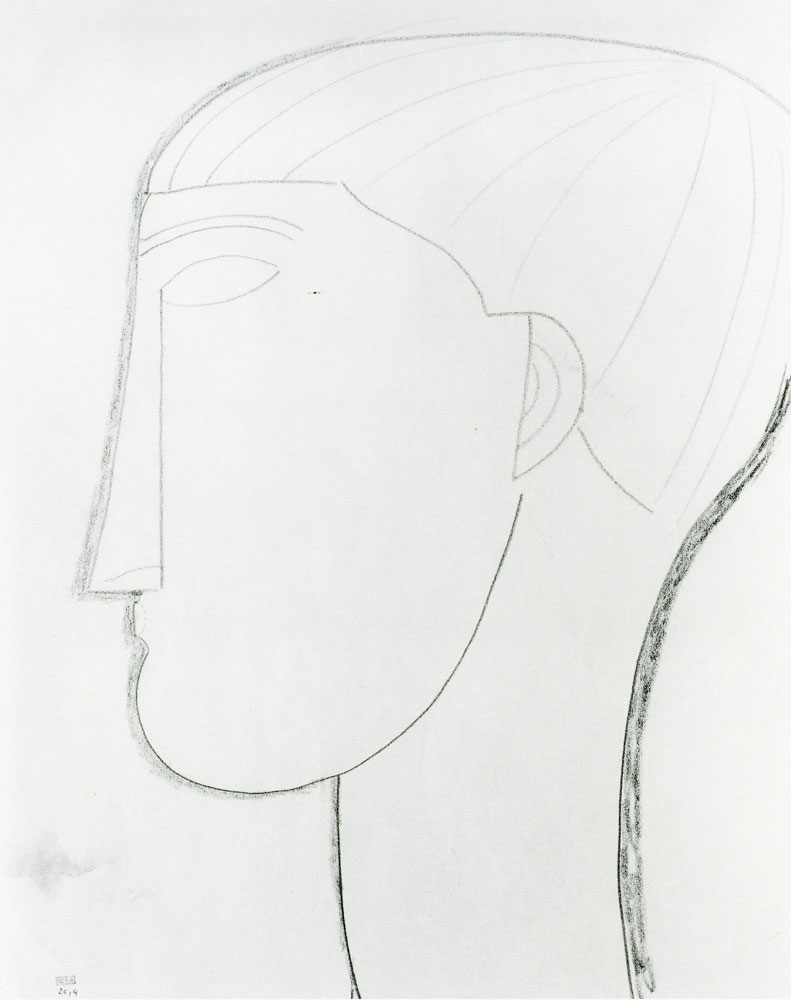 Amedeo Modigliani - Male Head in Left Profile