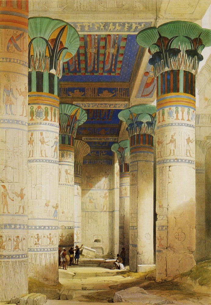 David Roberts - Portico of the Temple of Isis at Philae