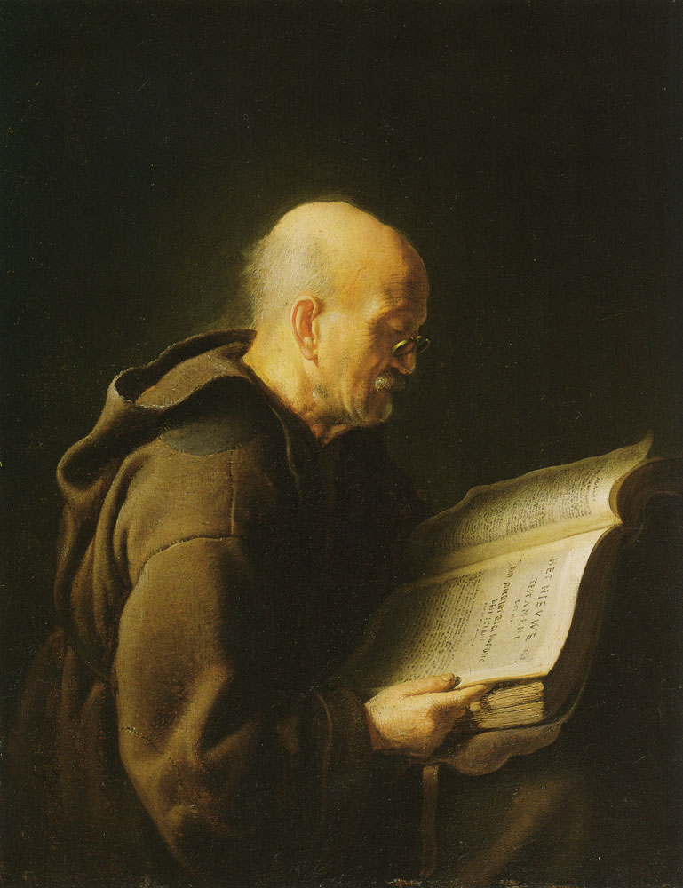 Gerard Dou - Monk Reading the Bible