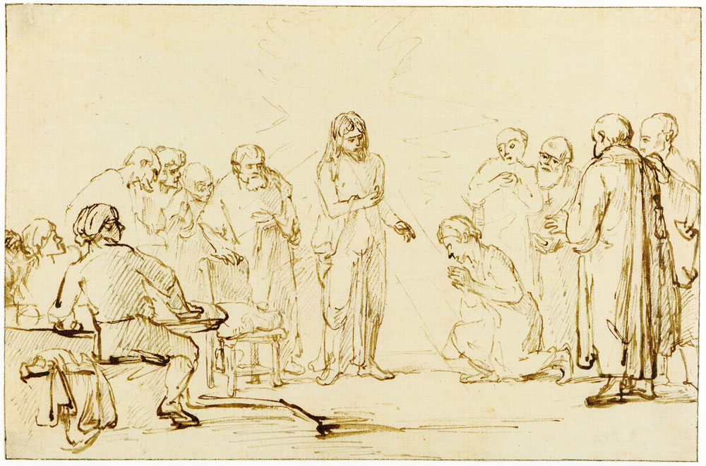 Copy after Rembrandt - The Incredulity of Saint Thomas