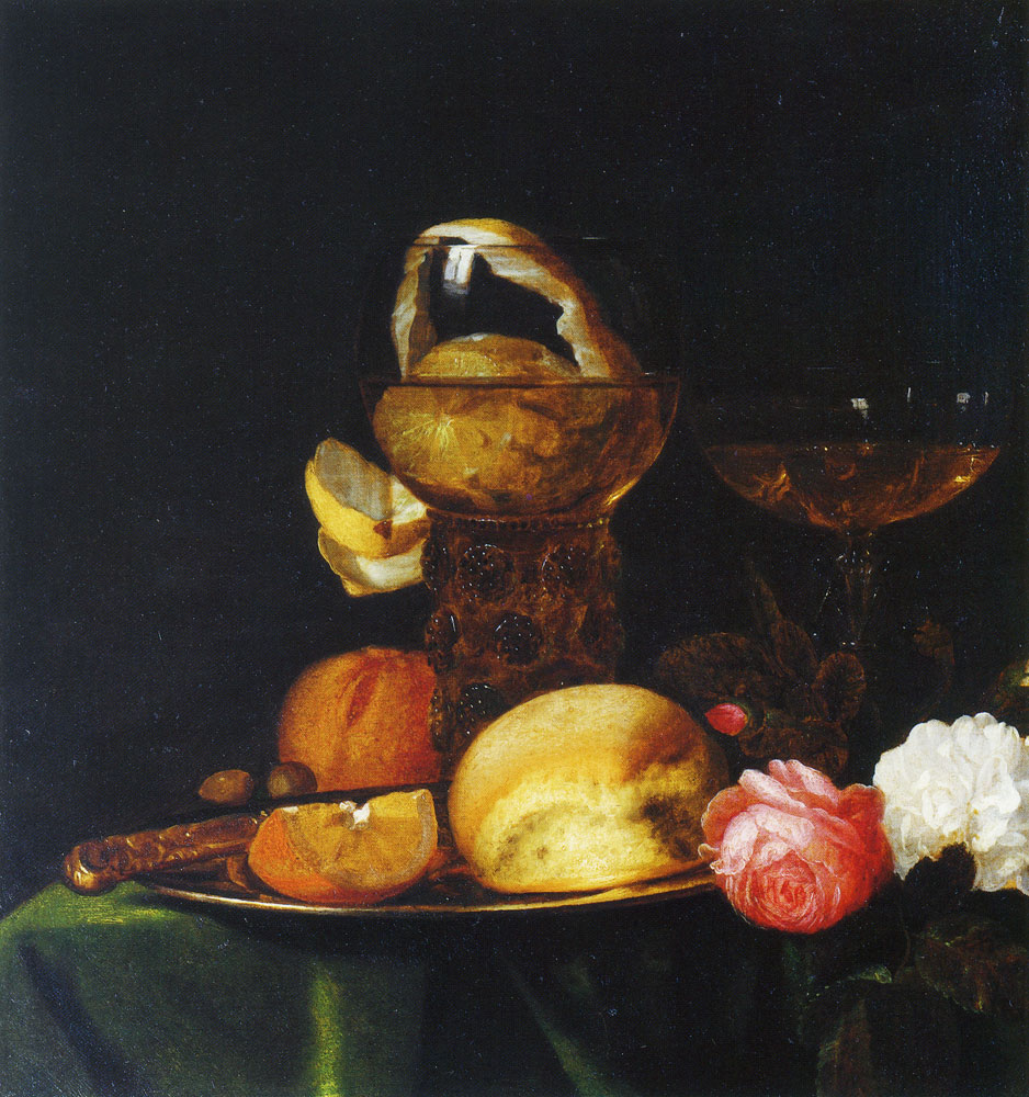 Simon Luttichuys - Still Life with Fruit and Roses