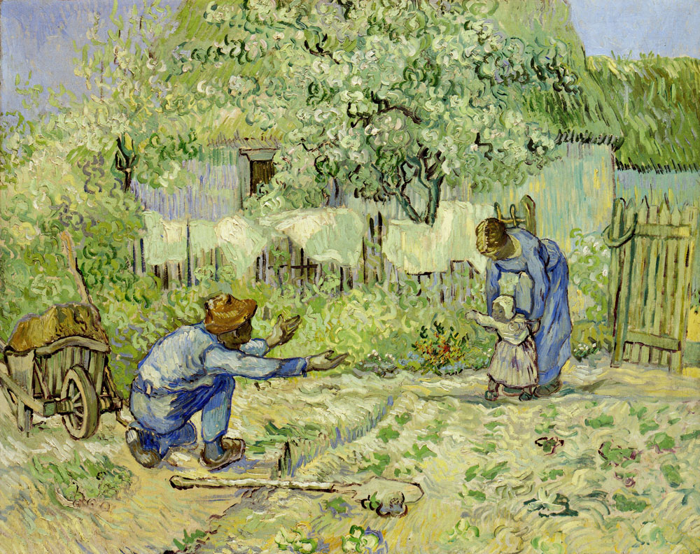 Vincent van Gogh after Millet - The First Steps