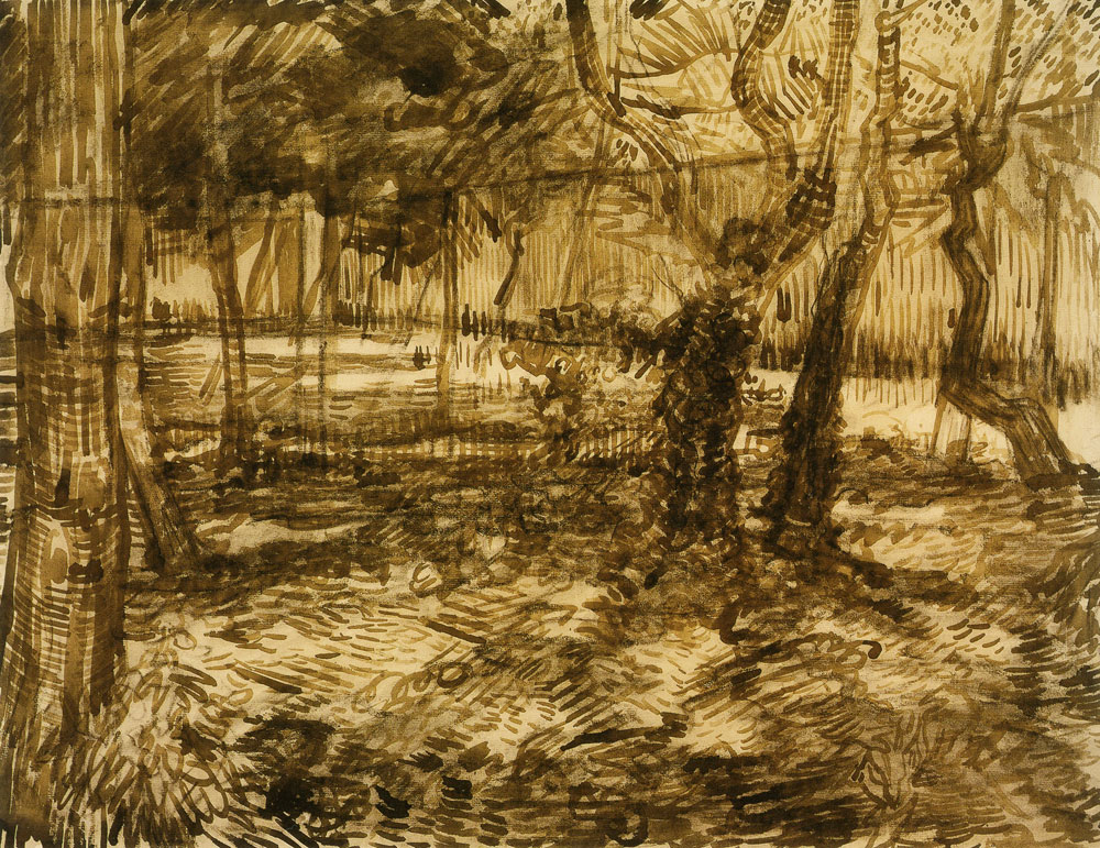 Vincent van Gogh - Trees in the Garden