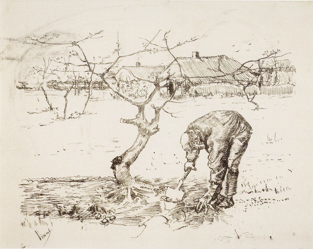 Vincent van Gogh - Gardener by an Apple Tree