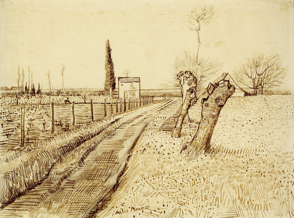 Vincent van Gogh - Landscape with Path and Pollard Trees
