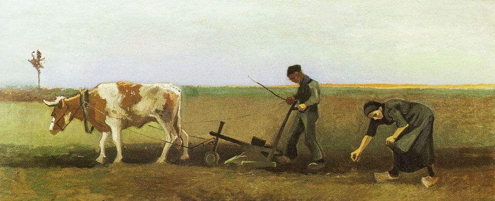 Vincent van Gogh - Plowman and Potato Reaper