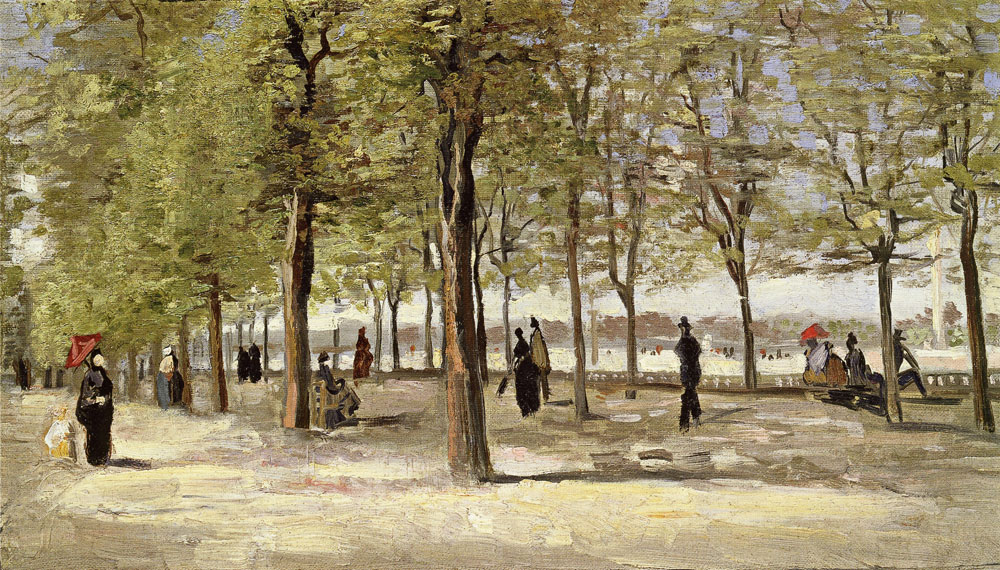 Vincent van Gogh - Promenade in the Jardin  du Luxembourg