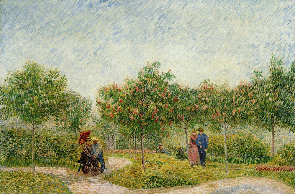 Vincent van Gogh - People Walking in a Parc Voyer d'Argenson in Asnières