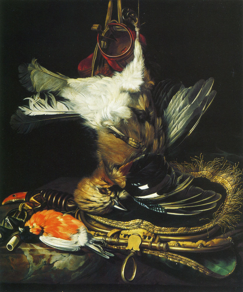 Circle of Willem van Aelst - Still Life with a Jay
