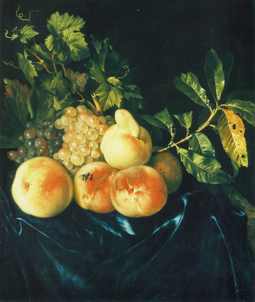 Willem van Royen - Still Life of Peaches and Grapes
