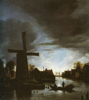 Anthonie van Borssom Landscape with Mill